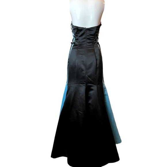 Jessica McClintock Gunne Sax Women Vintage 1990s Prom Maxi Dress Black Sz 5/6 - Picture 2 of 9